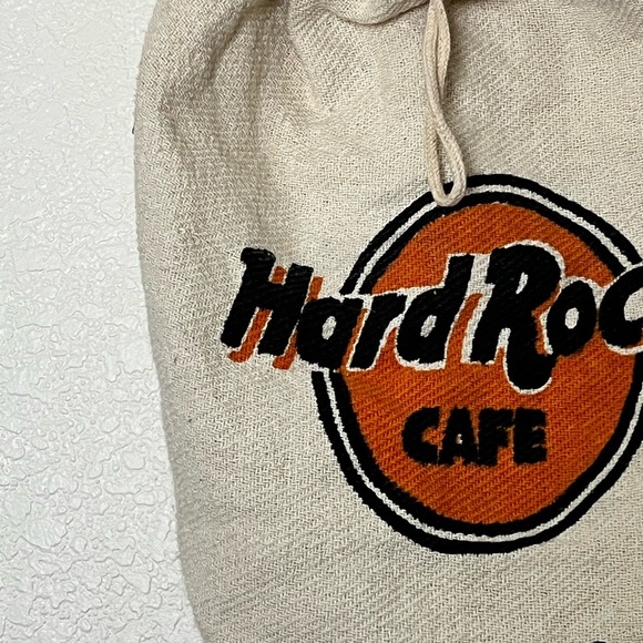 Hard Rock Cafe | Large drawstring burlap backpack Cabo San Lucas - Picture 5 of 8